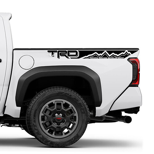 2 TRD Tacoma zijbedstrepen Vinylstickers Sticker Kit voor Toyota Tacoma
 1