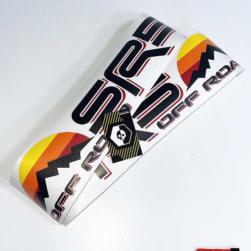 Paar SR5 Off Road met bergen Vintage zonsondergang oude stijl kant Vinyl Stickers sticker geschikt voor Toyota Tacoma Tundra 4Runner
