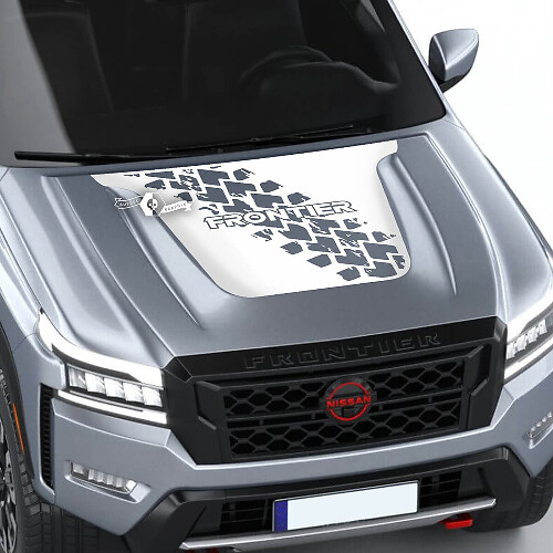 Nissan Frontier S SV Pro-4x Hood Decal Vinyl Band Track Off Road Blackout Grafische Decals Sticker
