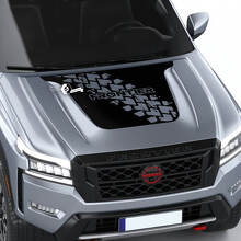Nissan Frontier S SV Pro-4x Hood Decal Vinyl Band Track Off Road Blackout Grafische Decals Sticker
 2