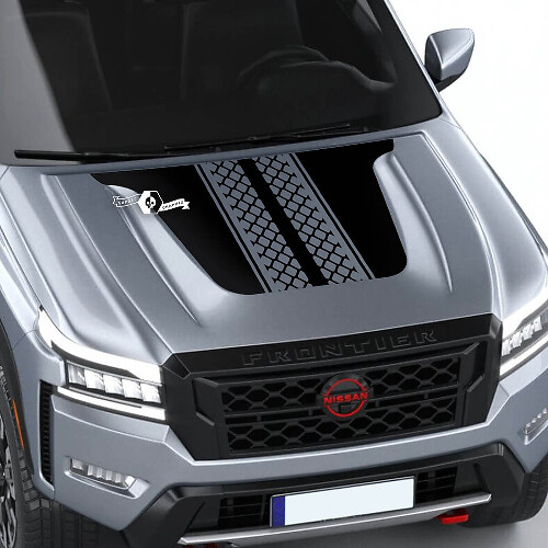 Nissan Frontier S SV Pro-4x Hood Decal Vinyl Band Track Off Road Dual Blackout Grafische Decals Sticker
