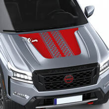 Nissan Frontier S SV Pro-4x Hood Decal Vinyl Band Track Off Road Dual Blackout Grafische Decals Sticker
 3