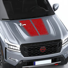 Nissan Frontier S SV Pro-4x Hood Decal Vinyl Topografische kaart contourlijnen Off Road Dual Blackout grafische stickers Sticker
 3