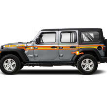 Vinylstickerset met Retro Stijl Motorkap- en Zijstrepen voor Jeep Gladiator_2