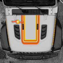 Vinylstickerset met Retro Stijl Motorkap- en Zijstrepen voor Jeep Gladiator_3