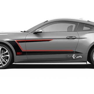 Paar Deuren Spatbord Strepen voor Ford Mustang Shelby GT500 GT350 Mach1 Mach 1 Logo 2 Kleuren
