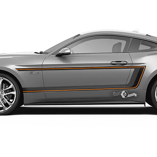 Retro strepen zijvinyl decal kit voor Musclecar Musclecarmodel 2015-23