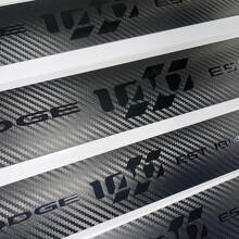 4x Dodge Challenger 100e Verjaardag Instaplijst Vinyl Decal Stickers Carbon Zwart
 2