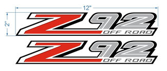 2x Silverado Z92 OFF ROAD-sticker
