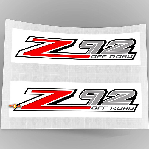 Z92 OFF ROAD Vinyl Sticker Voor Chevy Silverado