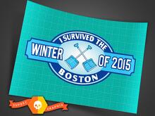 Boston Blizzard Ik Heb De Winter Overleefd Badge Embleem Vinyl Sticker Decal 2 voor Jeep ATV Truck 2