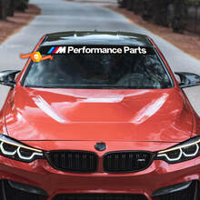 BMW M Performance Parts voorruitbanner met achtergrondraamsticker
 2
