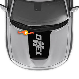 1392 Hash Stripes Hood-sticker voor Dodge Charger 2015-2024
