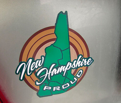 New Hampshire State Side Vinyl Decal Sticker voor Jeep Wrangler