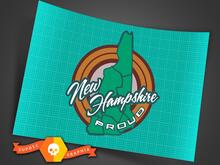 PAAR New Hampshire Granite State Proud State Pride Bumper Sticker Decal New England JEEP 2
