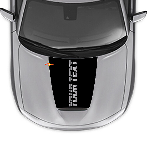 Strobe Custom Tekst Motorkap Vinyl Sticker voor Dodge Charger 2015-2024