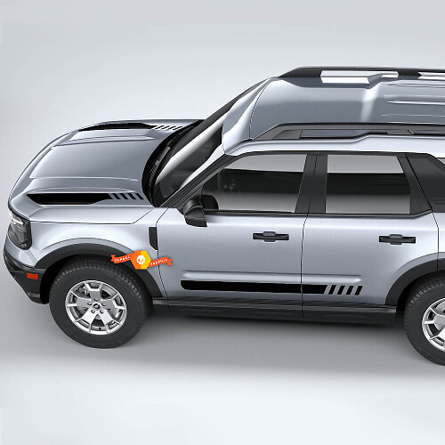Motorkap- en Zijstrippen Set 2 voor Ford Bronco Sport First Edition