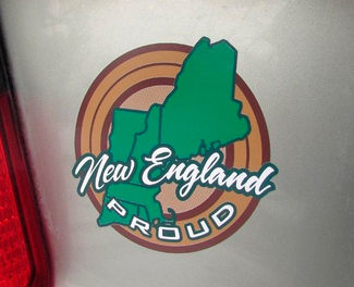 PAAR New England Granite State Proud State Pride Bumper Sticker Decal New England JEEP
