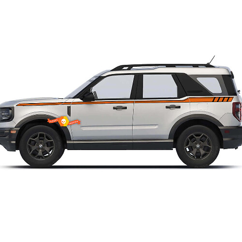 Side Up Strepen Decals Stickers 2 voor Ford Bronco Sport First Edition