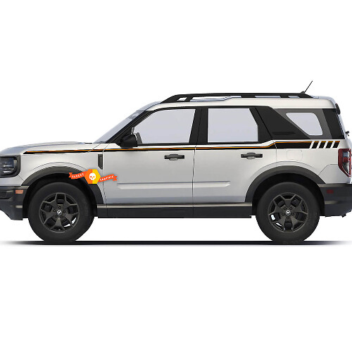 Ford Bronco Sport eerste editie zijkanten naar boven strepen stickers stickers
