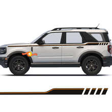 Ruitjes Side Stripes Vinylstickers voor Musclecar paard_2