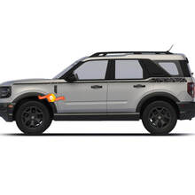 Ford Bronco Sport eerste editie topografische lijnen zijkanten naar boven strepen stickers stickers 2 kleuren
 3