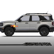 Ford Bronco Sport eerste editie topografische lijnen zijkanten naar boven strepen stickers stickers 2 kleuren
 4