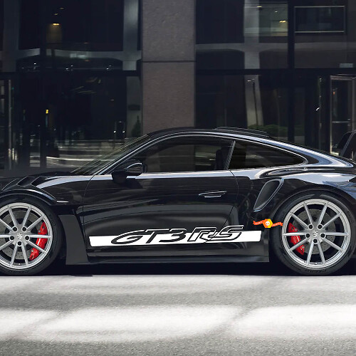 GT3 RS rechte strepen dorpel vinyl decal sticker voor Porsche 911