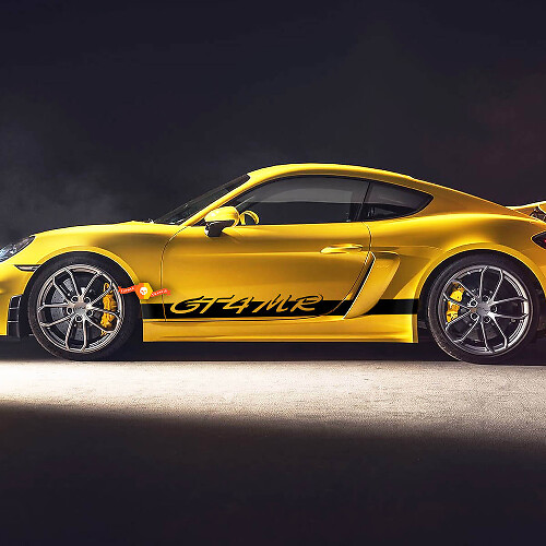 GT4 MR-stijl zijstrepen vinyl decalset voor Porsche 718 Cayman