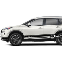 Paar Nissan Rogue zijdeur rocker paneel strepen sticker sticker vinyl afbeelding
 3