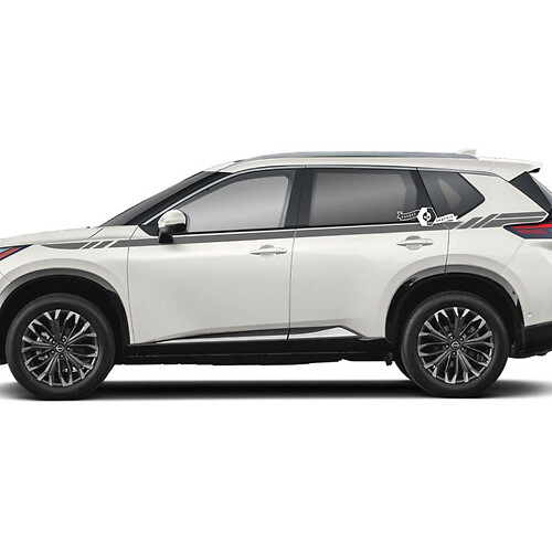 Racing stijl strepen zijvinyl sticker voor Nissan Rogue