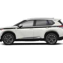 Paar Nissan Rogue voorspatbord zijkant naar boven deur achterspatbordbekleding logo strepen sticker sticker vinyl afbeelding
 3