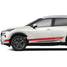 Paar Nissan Rogue zijdeur rocker paneel strepen sticker sticker vinyl afbeelding
 2
