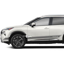 Paar Nissan Rogue zijdeur rocker paneel strepen sticker sticker vinyl afbeelding
 3