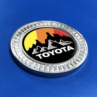 3D-badge Toyota Mountains Retro metalen aluminium embleem
