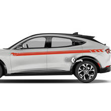 Paar Musclecar Musclecarmodel MACH-E MACH E deuren lijn strepen zijdeur sticker vinyl stickers
 2