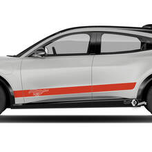 Paar Ford Mustang MACH-E MACH E Logo Rocker Panel Stripes Side Door Decal vinylstickers
 3