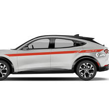 Paar Ford Mustang MACH-E MACH E deuren bovenlijn strepen zijdeur sticker vinylstickers
 3