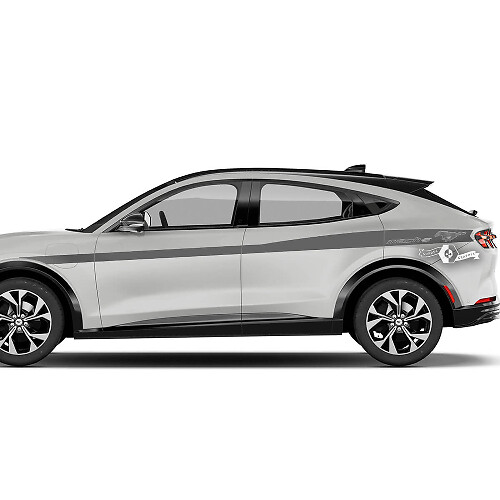 Paar Ford Mustang MACH-E MACH E voorspatbord toplijn strepen zijdeur achterspatbord sticker vinylstickers
