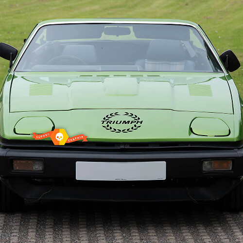 Triumph TR7 Motorkap Krans Logo Vinyl Decal Sticker
