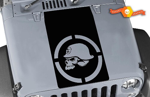 Metal Mulisha Skull Blackout Motorhaube Vinylaufkleber voor Jeep Wrangler