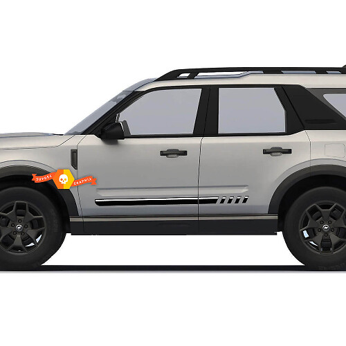 Paar 2 deuren Ford Bronco zijstreep stickers stickers 2 kleuren

