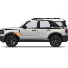 Paar van 2 bovendeuren zijkantstipstickers stickers voor Ford Bronco
 2