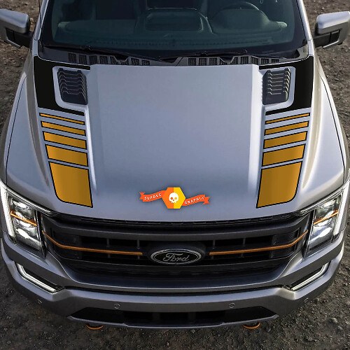 Musclecar truck Tremor Pickup Hood Graphics Musclecar Vinyl Stickers Decals 2 kleuren
