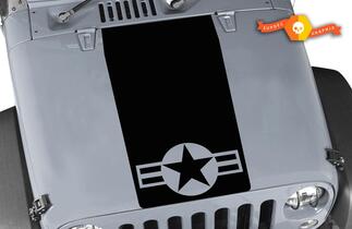 Jeep Wrangler Blackout USAF Air Force Hood Vinyl Sticker TJ LJ JK Unlimited