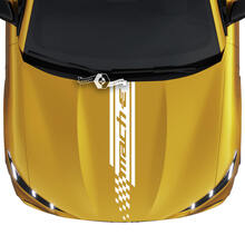 Hood Stripe geruite sticker voor Ford Mustang MACH-E MACH E vinylsticker
 3