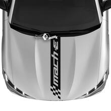 Hood Stripe geruite sticker voor Ford Mustang MACH-E MACH E vinylsticker
 4