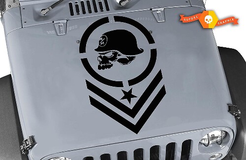 Metal Mulisha Skull Motorkap Vinyl Sticker voor Jeep Wrangler