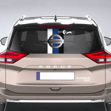 Achterruitsticker voor Nissan Rogue Vinylsticker Grafische Tri-kleuren Strepen
 2