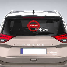 Nissan-logo met topografische lijnen venster vinyl sticker sticker afbeelding
 2